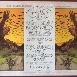 Chuck Berry At Fillmore (1970) 22x28 US Concert Poster - 1st Print