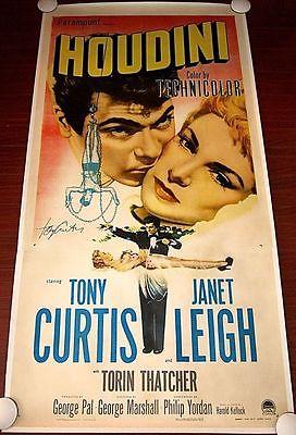 Houdini Tony Curtis cult movie poster print 