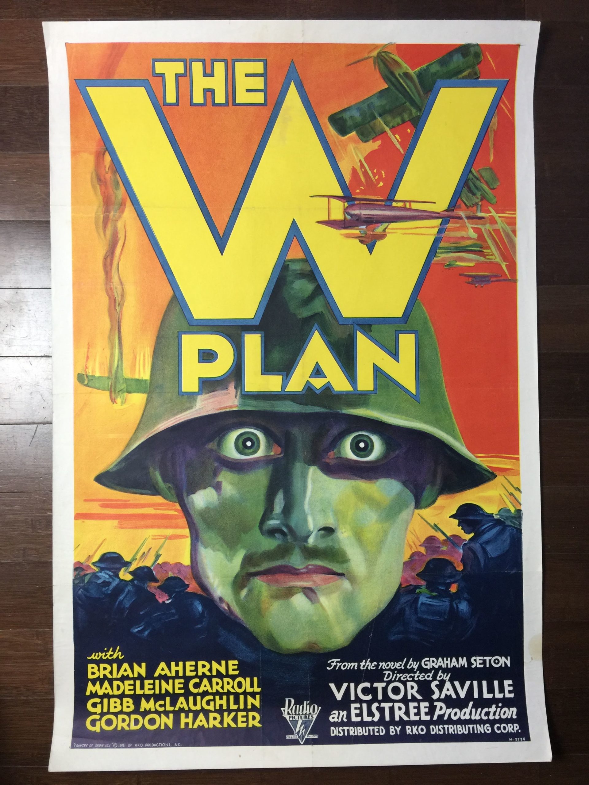 The W Plan (1931) UK One Sheet Movie Poster LB
