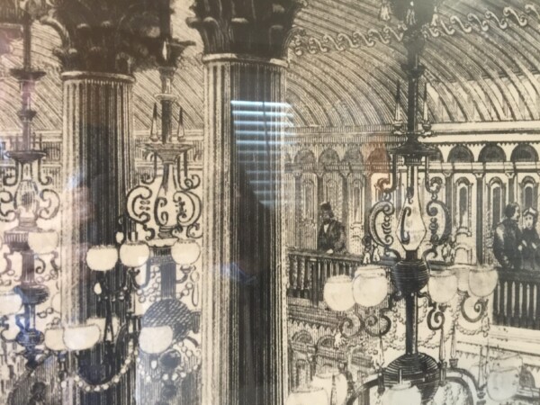 Steel Engraving Of Interior Of Steamer Daniel Drew - Steel Engraving (1876) US Advertising Poster - Great Vintage Frame - Image 4