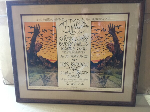 Chuck Berry - Seals, Croft - Fillmore West (1970) US Music Advertising Poster - No Frame