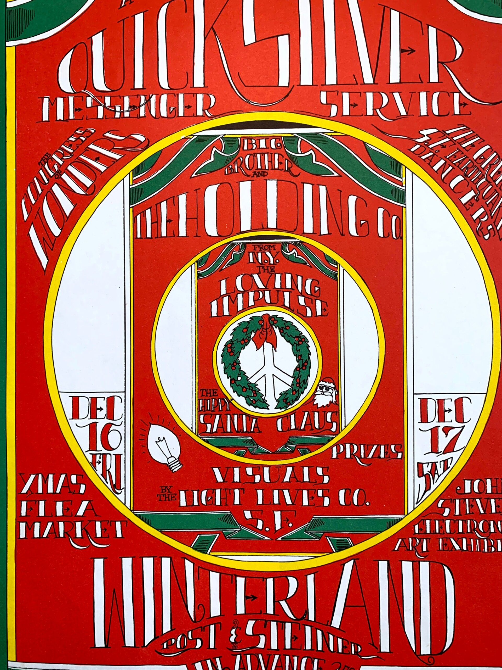 Quicksilver Winterland (Dec 16, 1967) 12.75x20 US Concert Poster 1st And Only Printing - Image 4