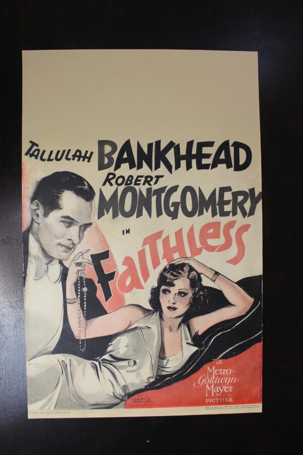 Faithless - Robert Montgomery (1932) US Window Card Movie Poster