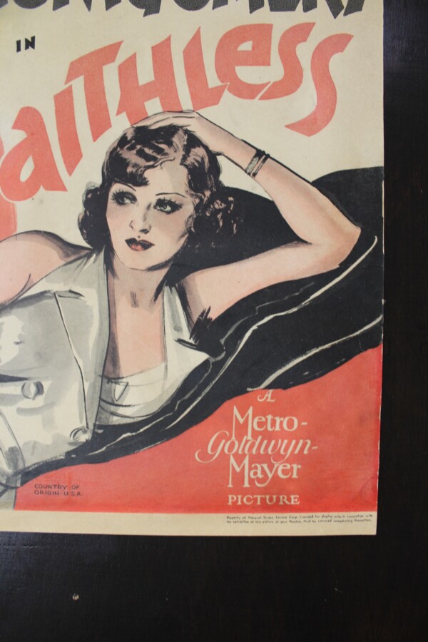 Faithless - Robert Montgomery (1932) US Window Card Movie Poster - Image 2
