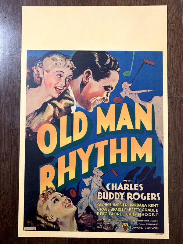 Old Man Rhythm - Charles Buddy Rogers (1935) US Window Card Movie Poster