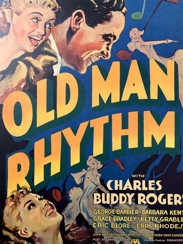 Old Man Rhythm - Charles Buddy Rogers (1935) US Window Card Movie Poster - Image 3