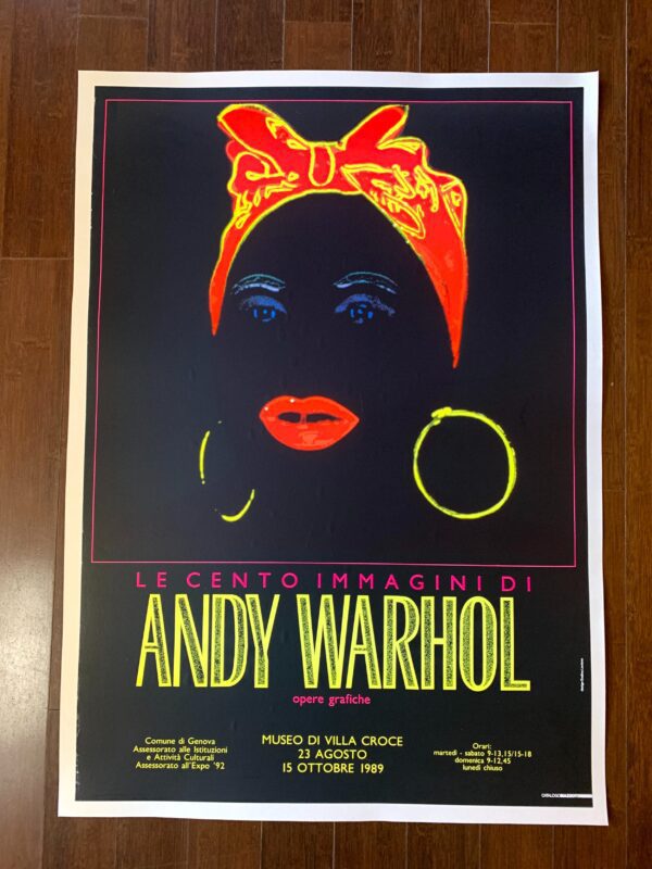 Andy Warhol - Le Cento Immagini De (1989) 27.75x39 Italian Exhibition Poster LB