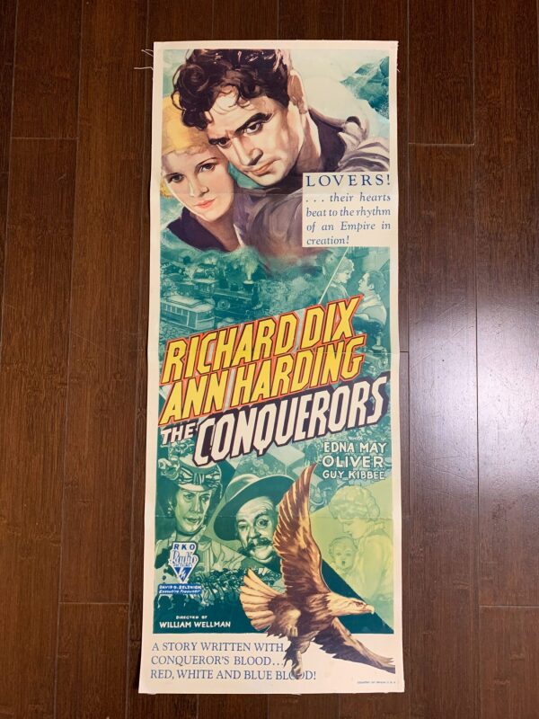 The Conquerors - Richard Dix (1932) US Insert Movie Poster LB - Image 2