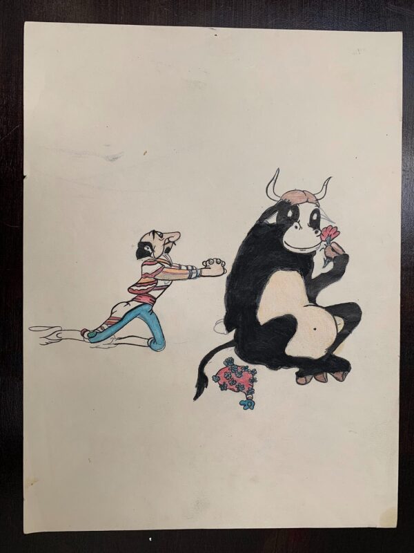 Disney Bundle (pinocchio, Donald, Bullfighter & Sir. Giles) (1950's) 9x12 Animation Artwork - Image 4