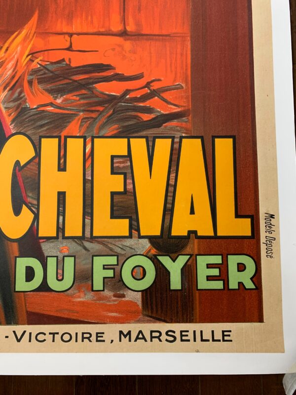 Savon Fer A Cheval - Art by Henry le Monnier (1931) 47" x 63" French Advertising Poster LB - Image 6