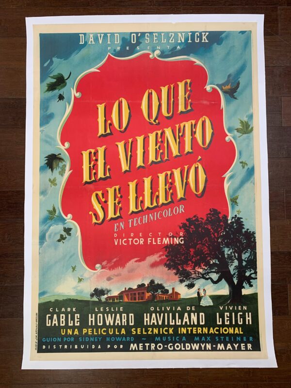 Gone With The Wind - Art By MCP (1939) 27x40 Spanish Movie Poster - LB - Image 5