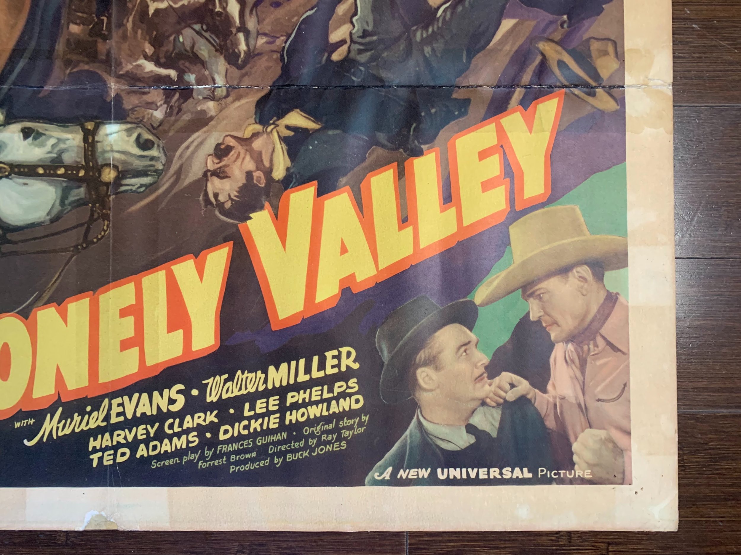 Boss Of Lonely Valley - Rare Buck Jones (1937) US Half Sheet Movie Poster - Image 3