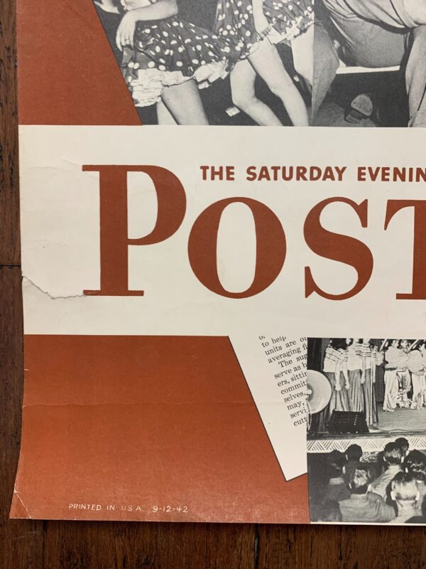 22x28 1942 Newstand Poster Saturday Evening Post - Art By Maurice Zolotow star Spangled Eyefuls - Image 3