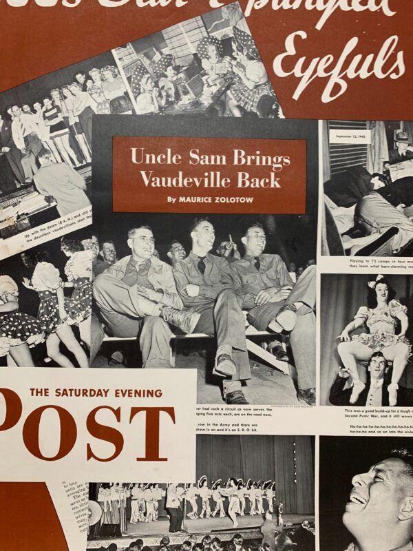 22x28 1942 Newstand Poster Saturday Evening Post - Art By Maurice Zolotow star Spangled Eyefuls - Image 4