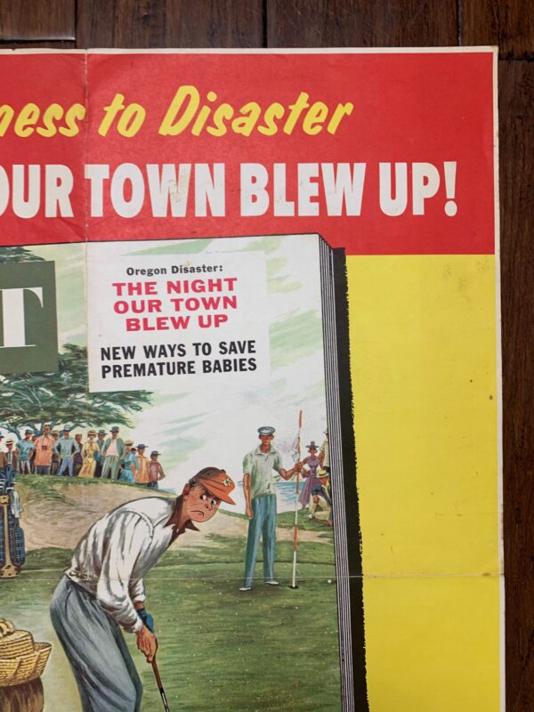 22x28 1960 Newstand Poster Saturday Evening Post - Art By Constantin Alajalov distracted Pro Golfer - Image 2