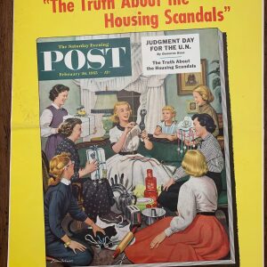 22x28 1955 Newstand Poster Saturday Evening Post - Art By Stevan Dohanos bridal Shower