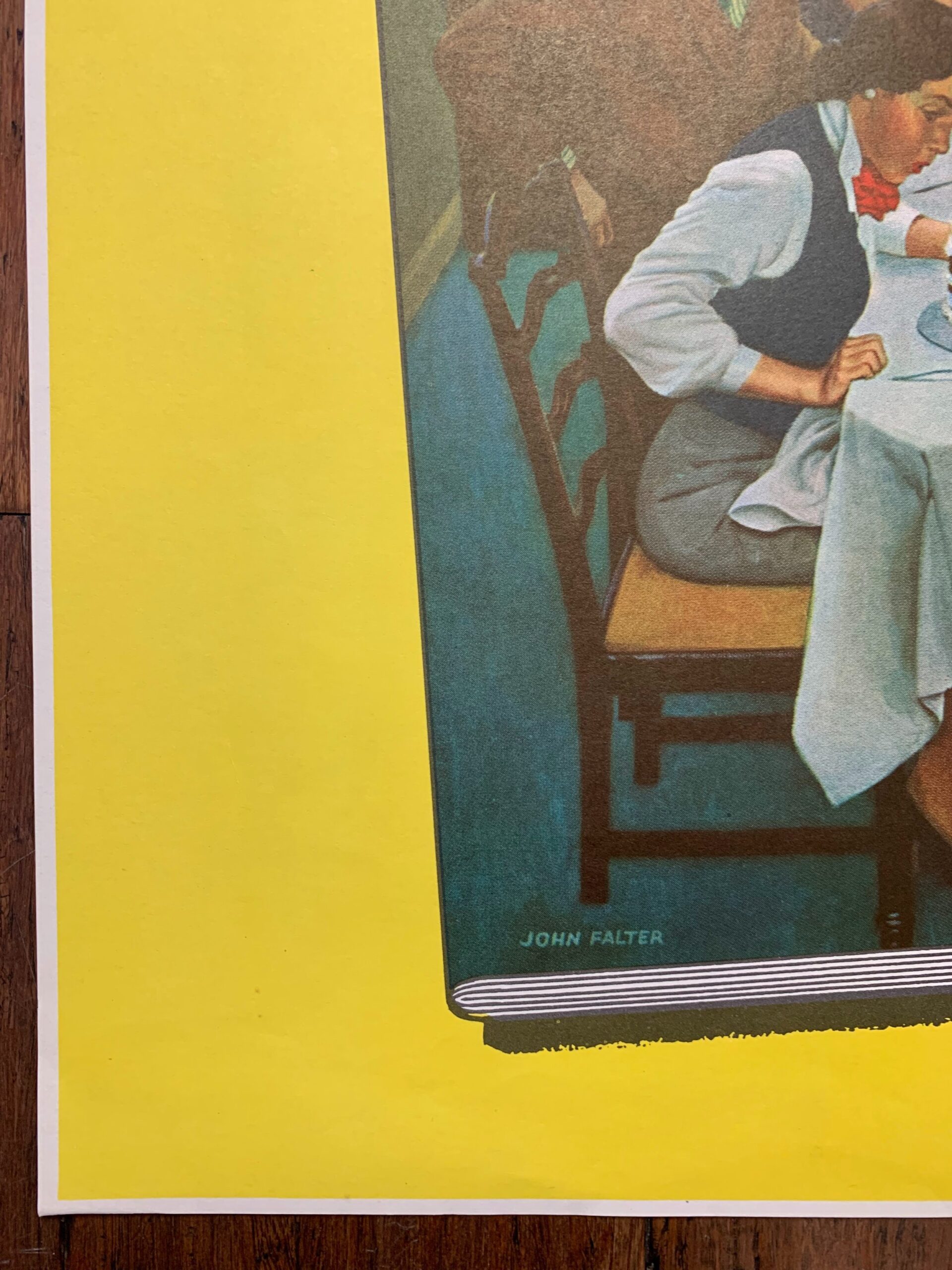 22x28 1952 Newstand Poster Saturday Evening Post - Art By John Falter family Birthday Party - Image 3