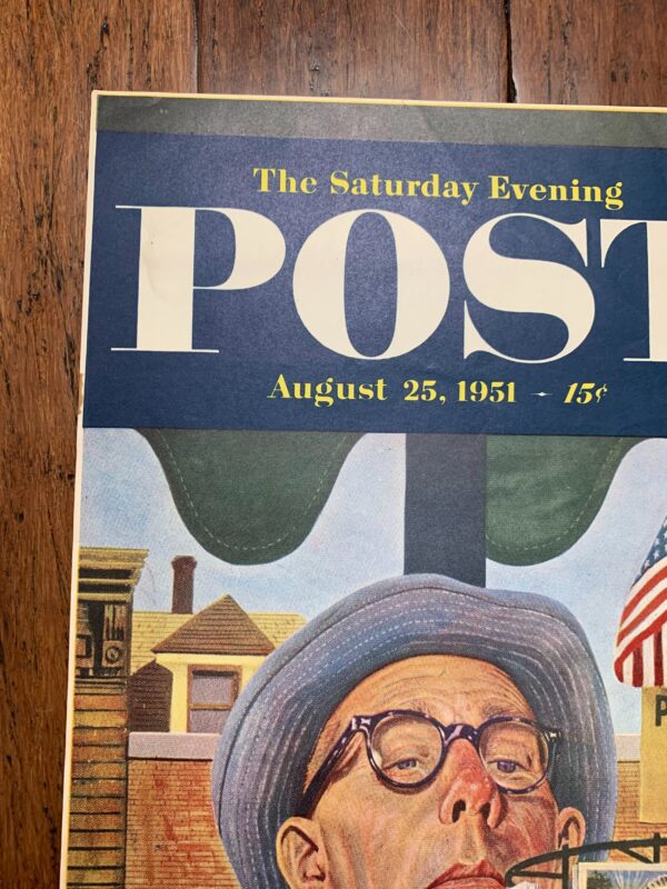 22x28 1951 Newstand Poster Saturday Evening Post - Art By Stevan Dohanos postcards - Image 2