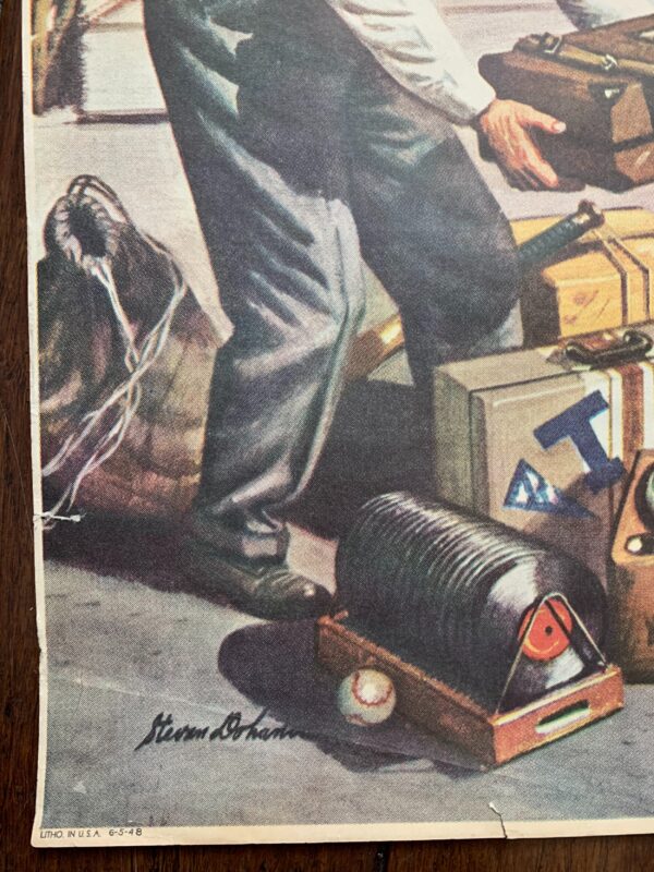 22x28 1948 Newstand Poster Saturday Evening Post - Art By Stevan Dohanos returning Home From College - Image 3