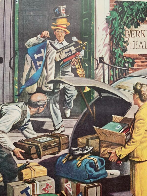 22x28 1948 Newstand Poster Saturday Evening Post - Art By Stevan Dohanos returning Home From College - Image 4