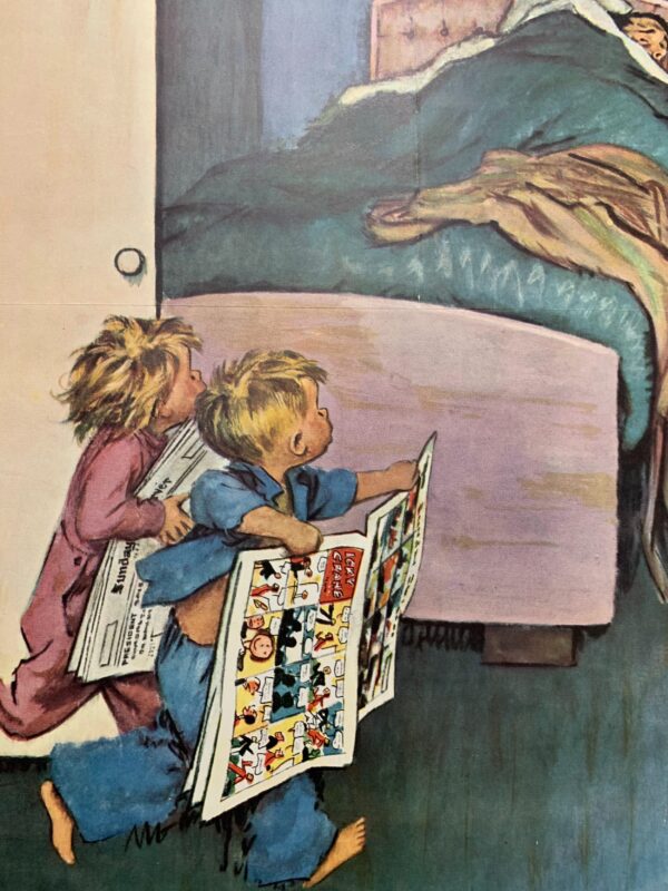 22x28 1947 Newstand Poster Saturday Evening Post - Art By Jack Welch sunday Funnies - Image 4