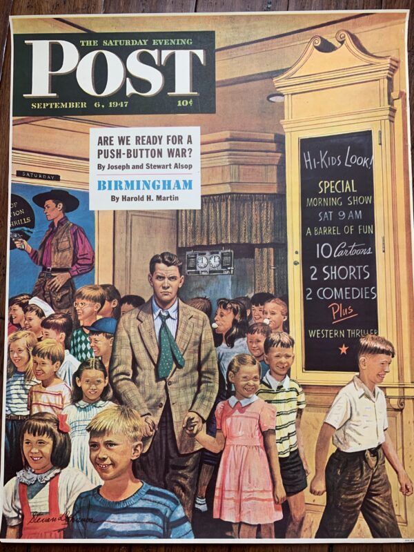 22x28 1947 Newstand Poster Saturday Evening Post - Art By Stevan Dohanos after The Movie