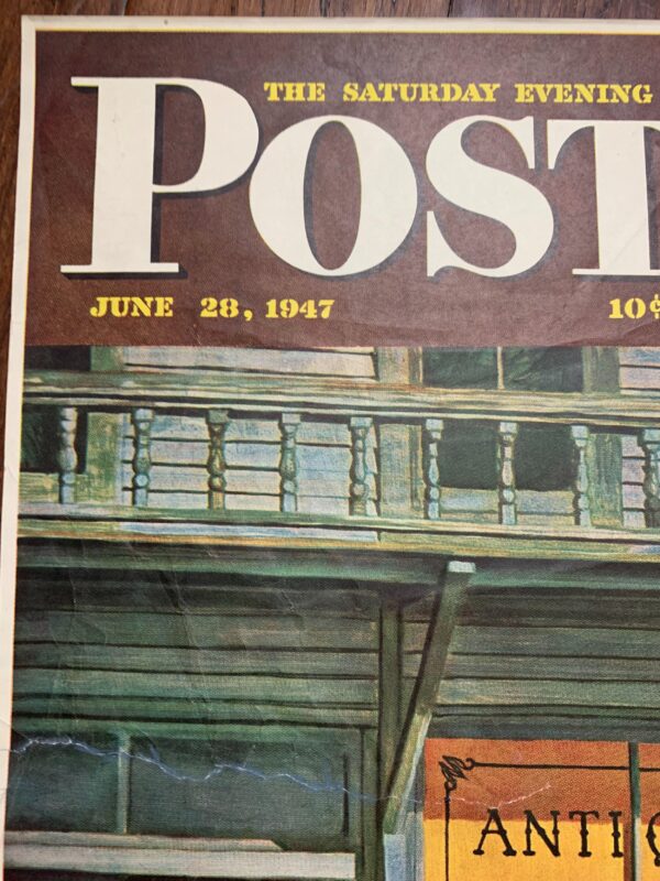 22x28 1947 Newstand Poster Saturday Evening Post - Art By John Falter antique Store - Image 2