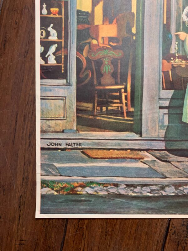 22x28 1947 Newstand Poster Saturday Evening Post - Art By John Falter antique Store - Image 3