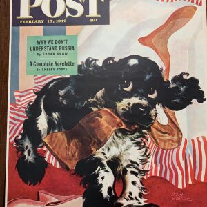 22x28 1947 Newstand Poster Saturday Evening Post - Art By Albert Staehle butch And The Nylons