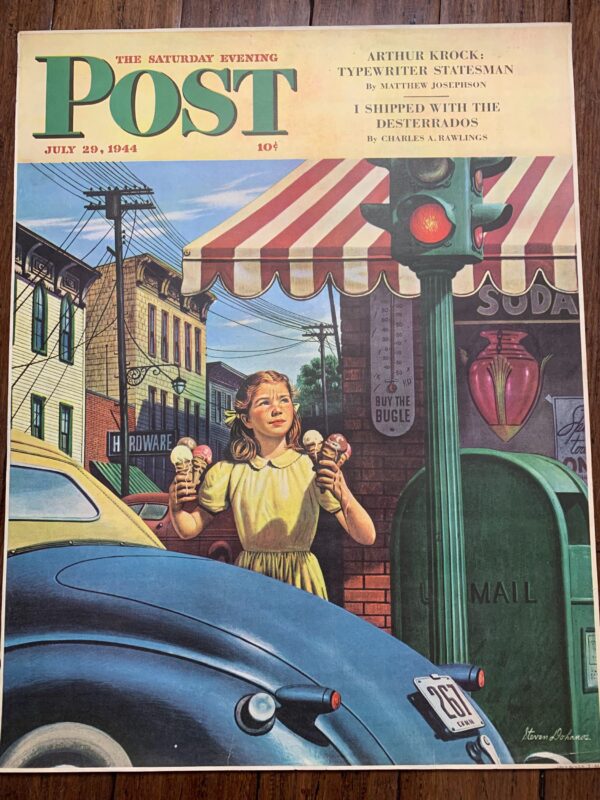 22x28 1944 Newstand Poster Saturday Evening Post - Art By Stevan Dohanos dripping Cones