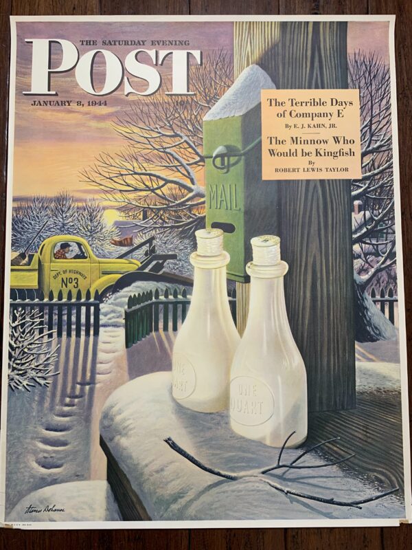 22x28 1944 Newstand Poster Saturday Evening Post - Art By Stevan Dohanos frozen Milk