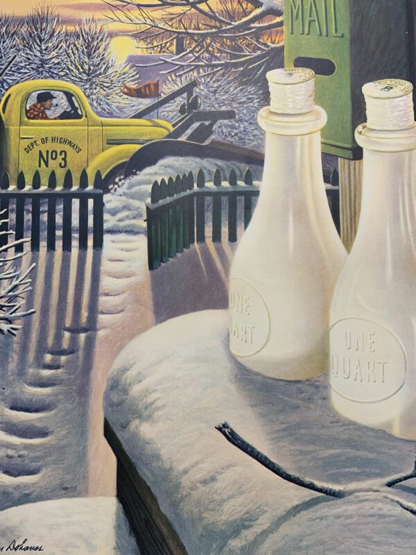 22x28 1944 Newstand Poster Saturday Evening Post - Art By Stevan Dohanos frozen Milk - Image 4