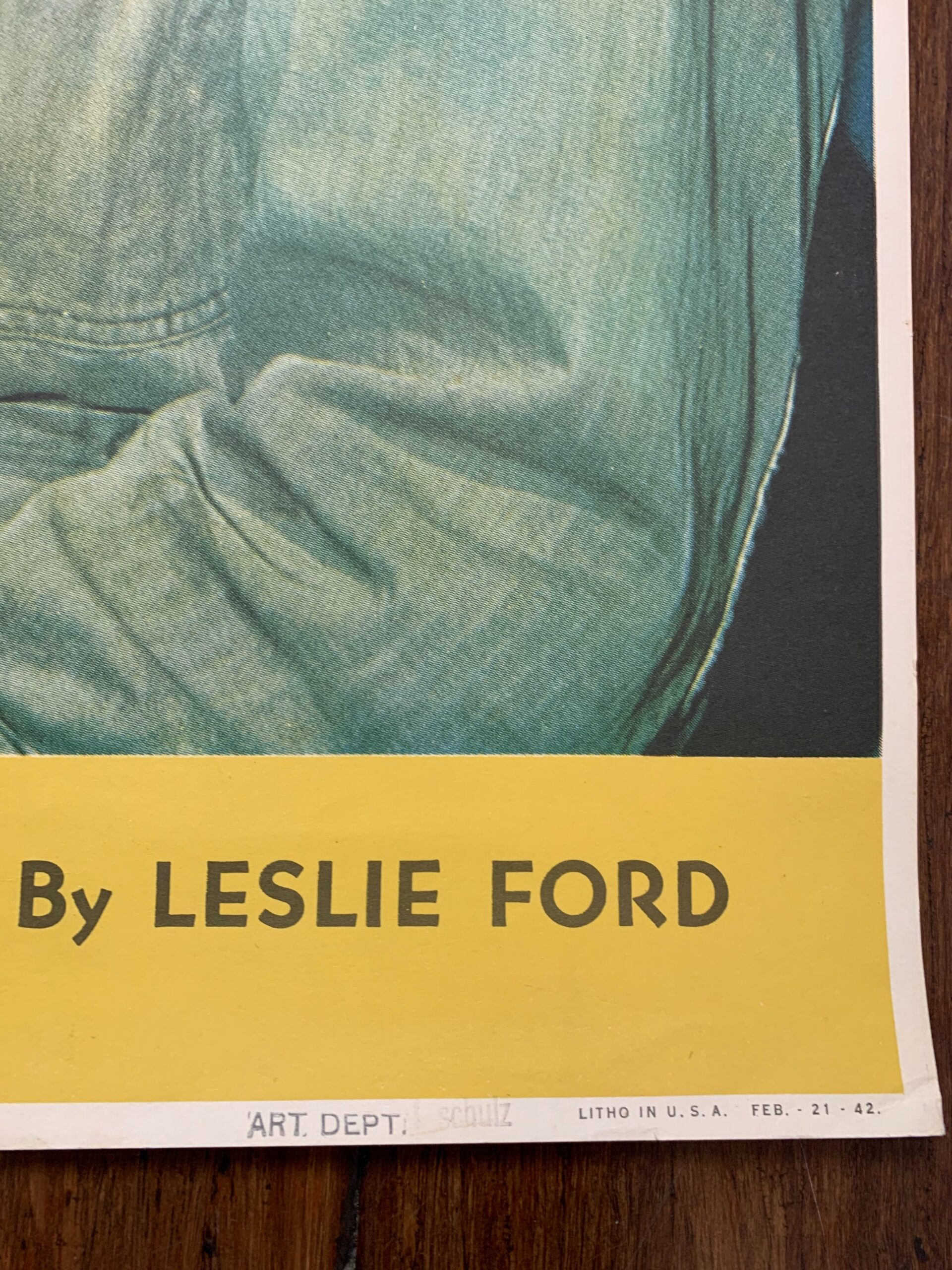 22x28 1942 Newstand Poster Saturday Evening Post - Art By Rudy Arnold soldier Looking Through Rangefinder - Image 3