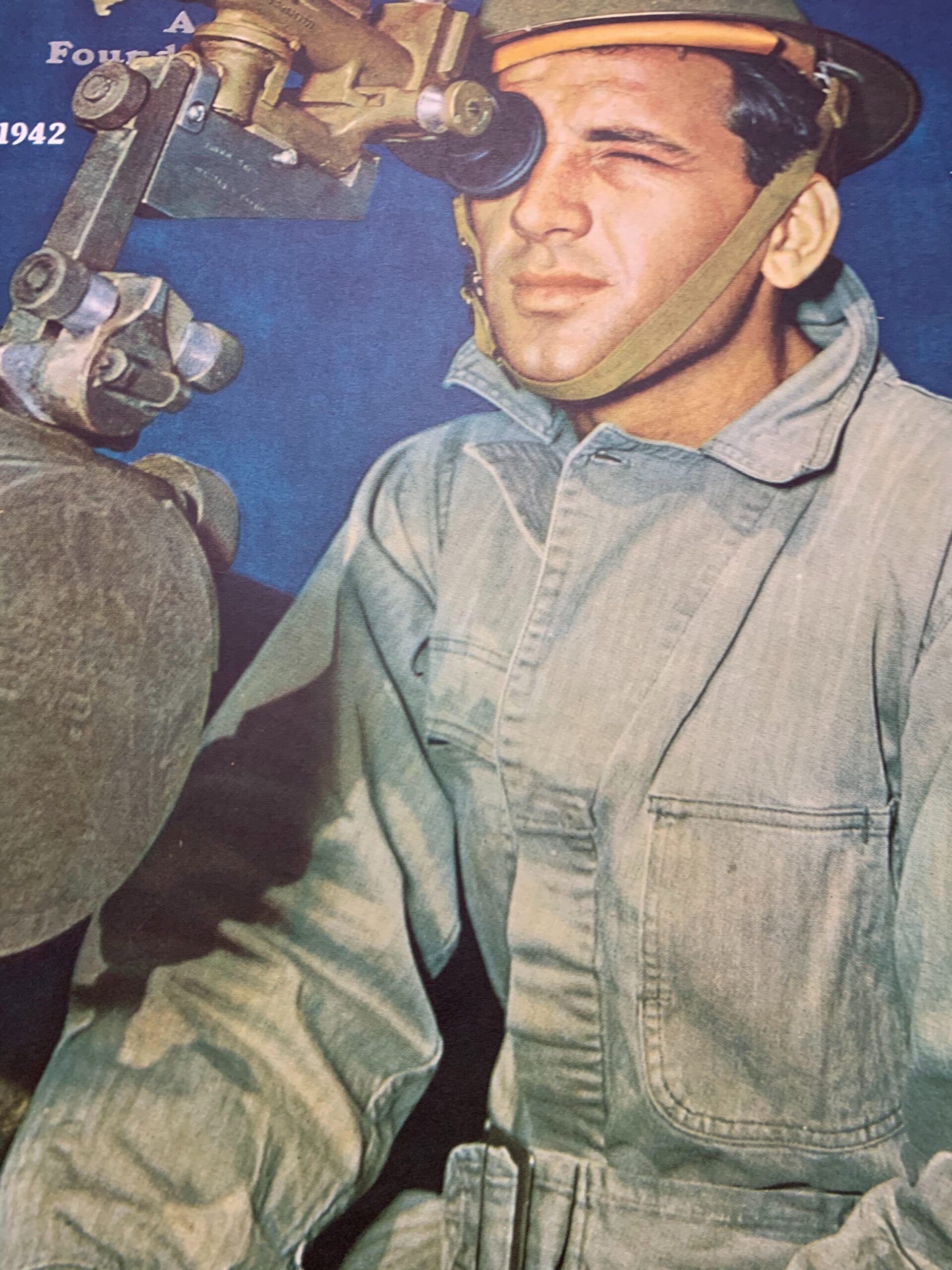 22x28 1942 Newstand Poster Saturday Evening Post - Art By Rudy Arnold soldier Looking Through Rangefinder - Image 4