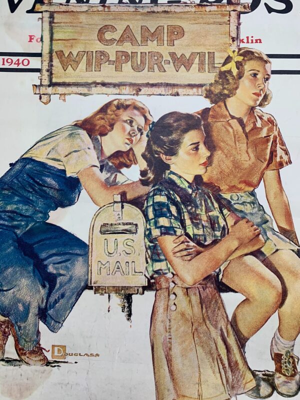 21.625x27.625 1940 Newstand Poster Saturday Evening Post - Art By Douglass Crockwell waiting For Mail LB - Image 6