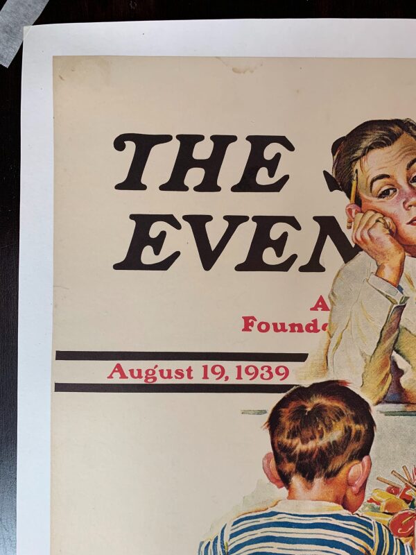 22x27.5 1939 Newstand Poster Saturday Evening Post - Art By Frances Tipton Hunter penny Candy LB - Image 2