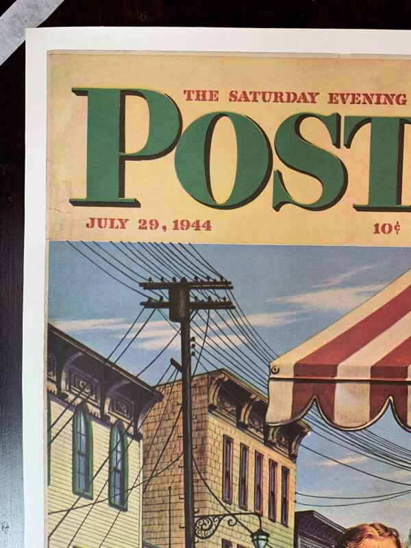 21.75x28 1944 Newstand Poster Saturday Evening Post - Art By Stevan Dohanos dripping Cones LB - Image 2