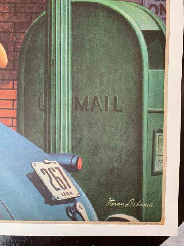 21.75x28 1944 Newstand Poster Saturday Evening Post - Art By Stevan Dohanos dripping Cones LB - Image 4