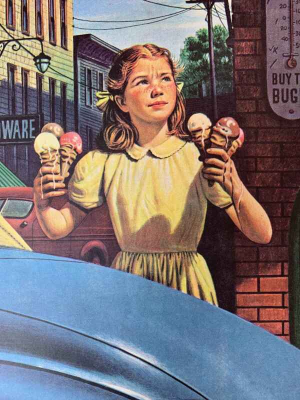 21.75x28 1944 Newstand Poster Saturday Evening Post - Art By Stevan Dohanos dripping Cones LB - Image 6