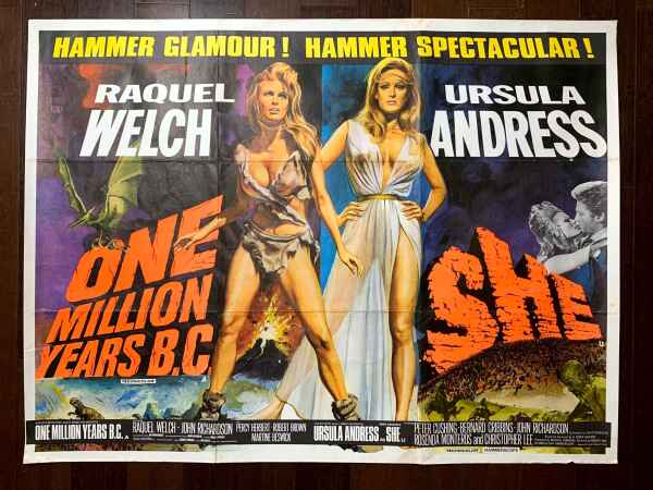 She/one Million Years B.C. (1966) UK Quad Movie Poster