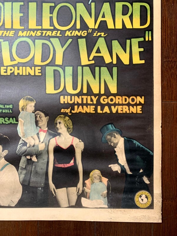 Melody Lane - Eddie Leonard (1929) US Insert Movie Poster - Rare! - Image 3
