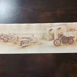 Harley Davidson Classic Motorcycles - 10.125 x 34 US Pencil Signed Lithographs x4