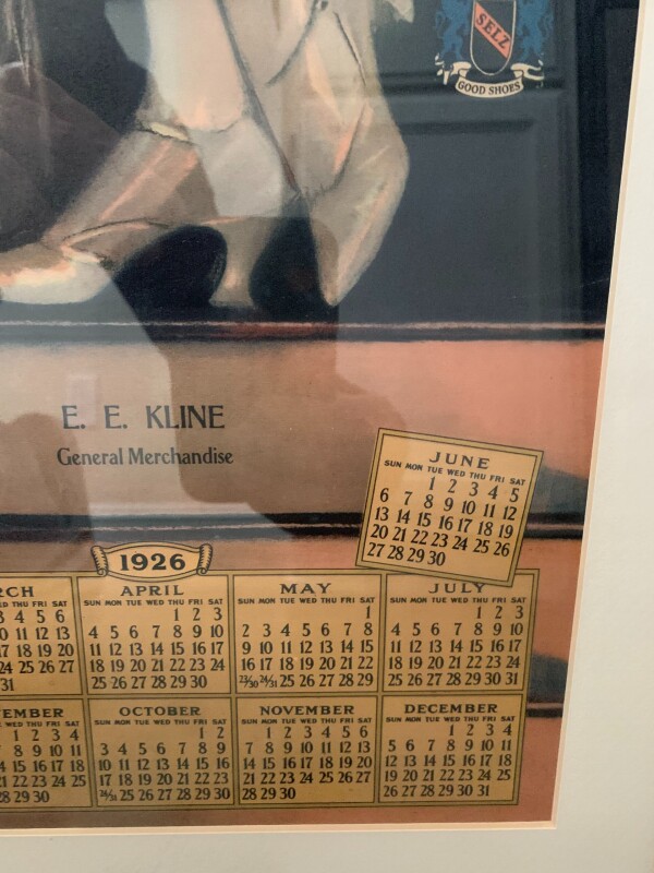 E.E. Kline Calendar - Art by Earl Christy (1926) 14.5 x 39 US - Framed - Image 5