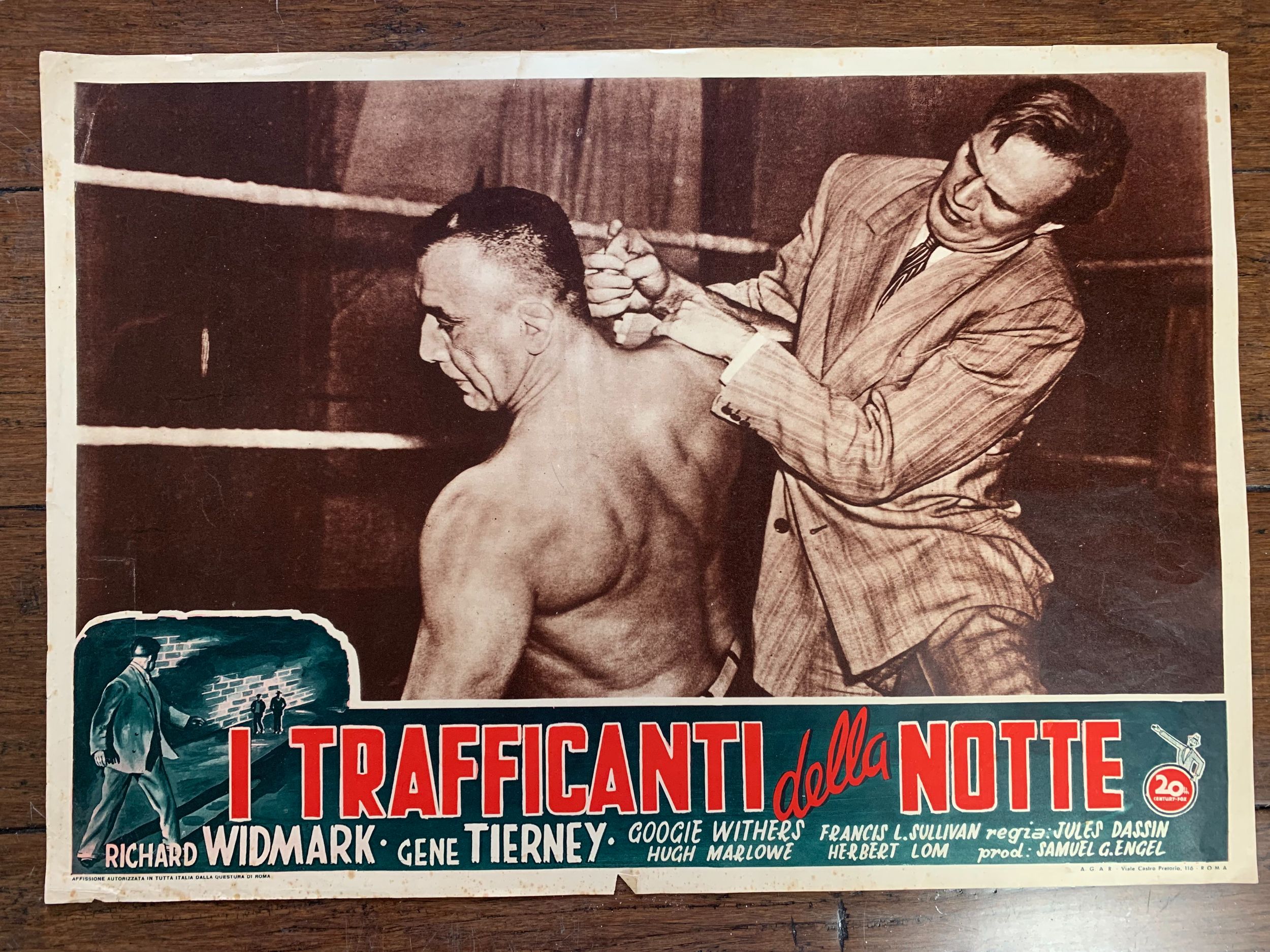 Night and The City (1951) Italian Photobusta Noir Movie Poster x2