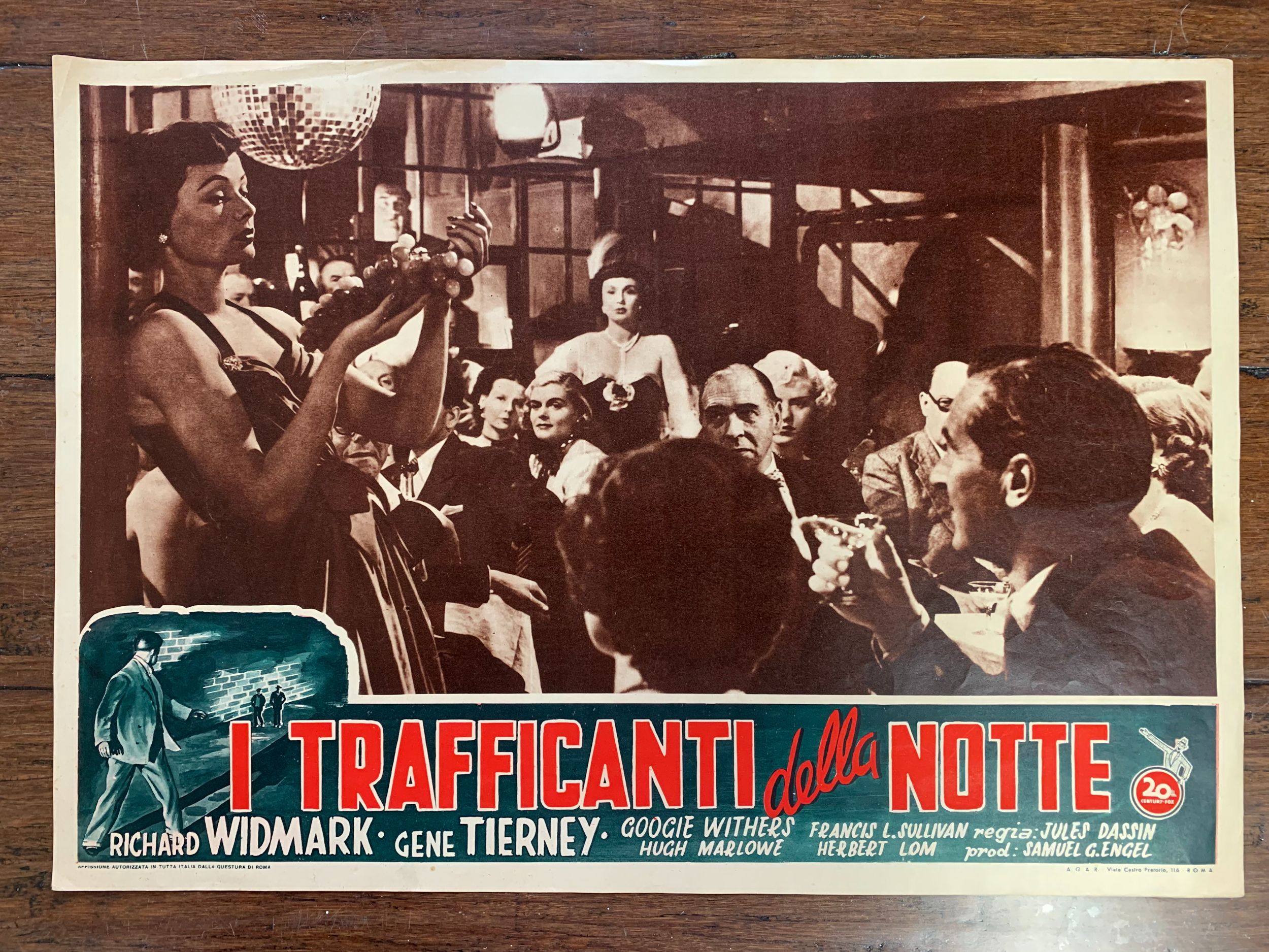 Night and The City (1951) Italian Photobusta Noir Movie Poster x2 - Image 2