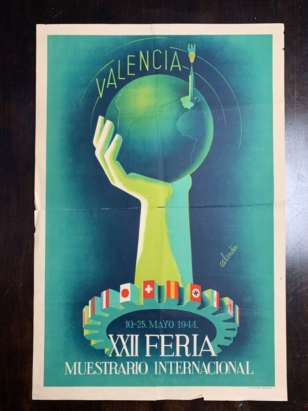 Valencia XXII Feria - J.Masia (1944) 17 x 25 Spanish Trade Fair Poster