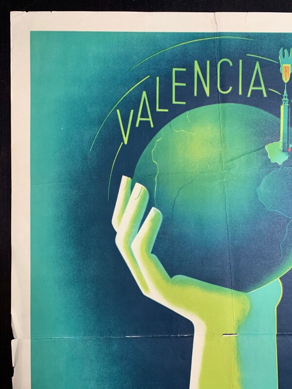 Valencia XXII Feria - J.Masia (1944) 17 x 25 Spanish Trade Fair Poster - Image 3