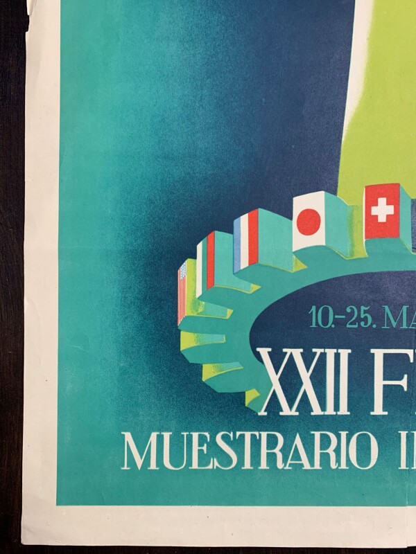 Valencia XXII Feria - J.Masia (1944) 17 x 25 Spanish Trade Fair Poster - Image 4