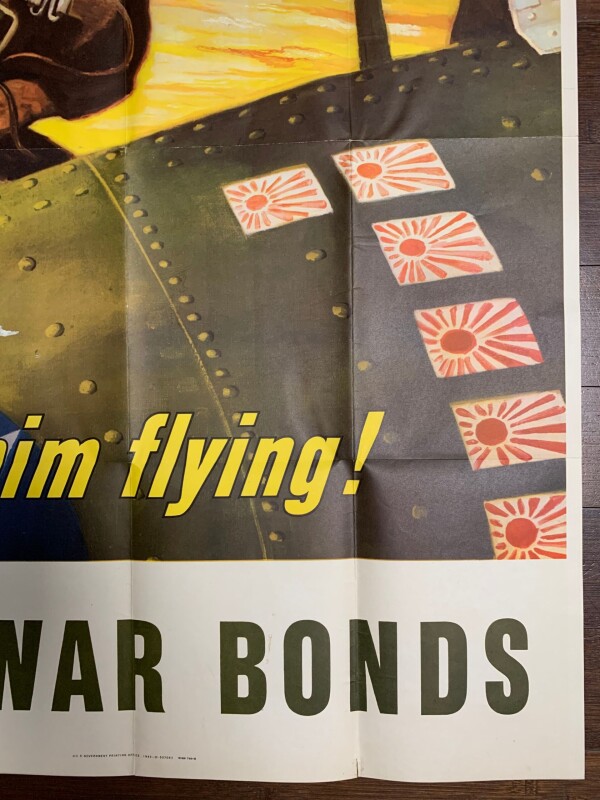 Keep Him Flying! - Schreiber (1942) 28.5 x 40 US War Bond Poster - Unused - Image 4