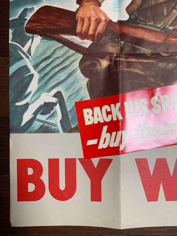 Let's All Fight - US War Bond Poster (1942) 22x28US WWII Advertising Poster - Image 3
